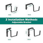 CADUKE 4 Pack Railing Planter Box 16.9 Inches Window Flower Boxes with Metal Brackets Balcony Planters Railing Hanging Fence Planter Plastic Outdoor Deck Railing Planter Boxes, Green - color: Green