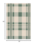 SAFAVIEH Courtyard Collection 2' x 3'7" Green/Beige CY6201 Modern Farmhouse Plaid Indoor/ Outside Waterproof Easy cleansingPatio Backyard Mudroom Accent Mat - color: Green/Beige, size: 2' x 3'7" (Rectangular)