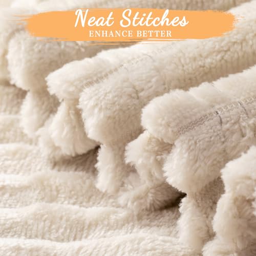 Buryeah 12 Pcs Flannel Throw Blanket Bulk 50 x 60 in Sleepover Blanket Outdoor Wedding Throw Lightweight, Oeko-tex Standard 100 Certified for Sofa Homeless Gifts (Beige) - color: Beige