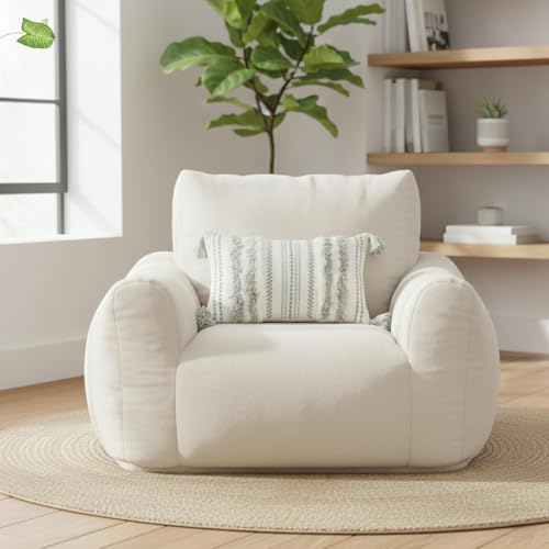 decorUhome Summer Decorative Boho Throw Pillow Cover 20x20, Accent Neutral Textured Tufted Pillow Cover Striped for Couch Bed Sofa, Grey and Cream White, Pack of 1 - color: Grey and Cream White, size: 20" x 20" (Pack of 1)