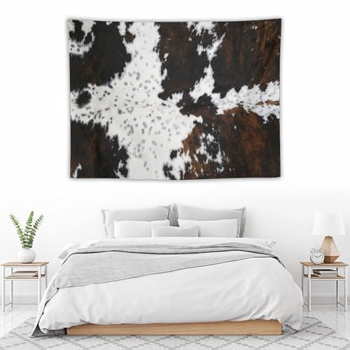 DDCBNS Abstract Cow Skin Tapestry,White Black Brown Cowhide Fur Print Wall Hanging,Farm Animal Skin Wall Hanging Tapestry Wall Art Home Décor for Bedroom Living Room Dorm Wall Décor 40" x 30" - color: Animal Skin_10, size: 40"L x 30"W