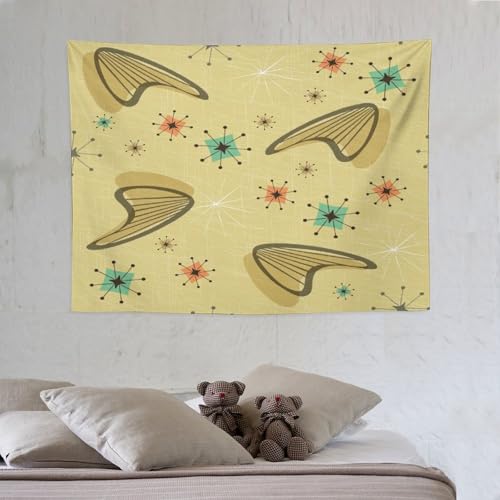 Bohemian Mid Century Tapestry, Retro Abstract Atomic Geometric Art Printed Tapestries Home Decor for Living Room Bedroom Decoration 40in Wx30in H (102×76cm) - color: Bohemian Tapestry-12, size: 40in"Wx30in"H (102×76cm)
