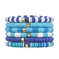 choice of all String Bracelets for Women Boho Wave Surfer Beach Wear Cute Bracelets Set Summer Friendship Jewelry Accessories Beach Stuff - color: C2:6pcs blue bracelets