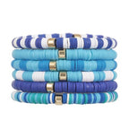 choice of all String Bracelets for Women Boho Wave Surfer Beach Wear Cute Bracelets Set Summer Friendship Jewelry Accessories Beach Stuff - color: C2:6pcs blue bracelets
