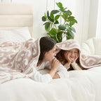 Snuggle Sac Leopard Microfiber Blanket, Queen Size Beige, 90x90 inches, Reversible Cheetah Pattern, Warm, Soft, Cozy - color: Leopard Beige, size: Queen(90"x90")