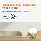 ‎Newhouse Lighting Verona, Brass 2700K Dimmable Cordless USB-C Rechargeable Glass Table Lamp NHTL-VE-BRS, Cordless Desk Lamp for Living Room, Bedroom, Coffee Table, and Other Cozy Home Decor - style: Verona Table Lamp