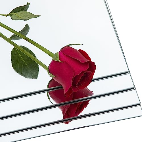 Ruomeng Full Length Mirror Tiles - 14" x 12" x 4Pcs Gym Mirror Frameless Wall Mirror for Home Gym, Door, Bedroom, Living Room - size: 14"x12"-4pcs