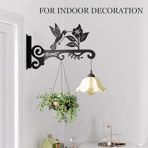 Metal Plant Hooks (2-Pack) - Decorative Wall Hangers with Bird Design for Indoor & Outdoor Use - Hanging Brackets for Plants, Flower Baskets, Bird Feeders, Lanterns - Patio, Garden, Home Decor - style: 2 Pcak Bird
