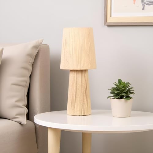 Cruiser’s Caché 16" Contemporary Rope Table Lamp, Natural Color. Complete with Lampshade - style: Contemporary Rope