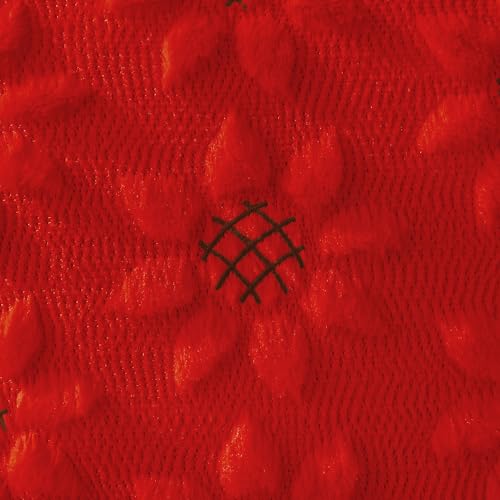 DFXSZ Spring Summer Pillow Covers 18x18 inch Set of 2 Farmhouse Decor Brown Flower Heart Sunflower Red Soft Plush Faux Fur Jacquard Throw Pillows for Sofa Holiday Spring Home Decor PTK024K18 - color: Red, size: 18" x 18" (Pack of 2)