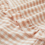 KKJIAF Ruffle Gingham Pillow Covers 18 x 18 Inches, Cotton Gingham Pillow Cases Set of 2, Linen Feel Ruffled Plaid Pillow Shams with Envelope Closure for Sofa Bed (Light Pink Plaid) - color: Light Pink Plaid, size: 18" x 18" (Pack of 2)