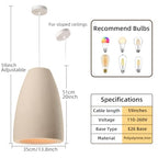 JAYMP Wabi Sabi Pendant Light for Dining Room Kitchen Island Light Hallway Restaurant Hanging Lamp E26 Base Japanese Style Wine Bottle Shape Lighting Fixture, 1 Pack (Light Brown,A Shape, D35×H51cm) - color: Light Brown,A, size: D35×H51cm