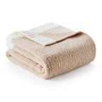 Snuggle Sac Twin XL Bed Blanket 66x90 inches, Super Soft Warm Beige Blankets for Bed, Living Room, Luxurious Microfiber Blanket Dupes, Heather Beige, 66x90 inches - color: Heather Beige, size: Twin-XL(66"x90")