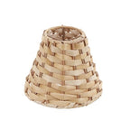 Aspen Creative 51001 Empire Clip On Chandelier Natural Banana Leaf Lamp Shade, 3" Top x 6" Bottom x 4-3/4" Slant Height - color: Banana Leaf