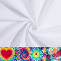 DELORIGIN White Cotton Tapestry for Tie Dyeing 118x59 Inch Large Blank Fabric Plain Backdrop Perimeter Stitching DIY Hanging Wall Tapestry for Bedroom Living Room Wall Art Decoration Indoors