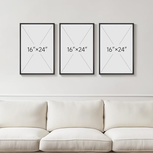Framed Boho Neutral Abstract Wall Art, 3 Piece Canvas Prints Paintings Artwork for Walls, Large Minimalist Brown Beige Gold Geometric Pictures for Living Room Hallway Bedroom Office Wall Decor 16x24 - color: Radiant, size: 16" W x 24" H x 3pcs