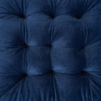 ELFJOY 4 Pack Chair Cushions for Dining Chairs Chair Pads Cushion for Kitchen Office Tufted Square Seat Cushion with Ties (16" Navy Velvet) - color: Navy