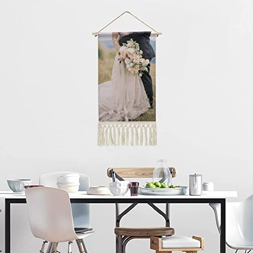 GUANGSHACORA Custom Cotton and Linen Hanging Wall Art Poster with Picture Text Painting Scroll Poster for Home Decor