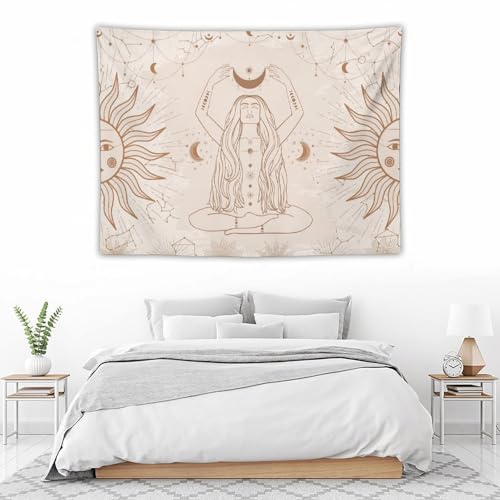 DDCBNS Witchy Tapestry,Moon Phase Tapestry Boho Sun and Moon Tapestry Wall Hanging Home Décor for Girls Bedroom Living Room Dorm Wall Décor 40" x 30" - color: Bohemian Style_06, size: 40"L x 30"W