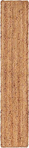 Unique Loom Braided Jute Collection Area Rug - Dhaka (1' 2" x 6' 1" Table Runner, Natural) - color: Natural, size: 1'2" x 6'1" (Table Runner)