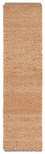 SAFAVIEH Natural Fiber Collection Runner Rug - 2'3" x 9', Natural, Handmade Farmhouse Fringe Jute, Ideal for High Traffic Areas in Living Room, Bedroom (NF731A) - size: 2'3" x 9' (Runner)