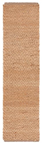SAFAVIEH Natural Fiber Collection Runner Rug - 2'3" x 9', Natural, Handmade Farmhouse Fringe Jute, Ideal for High Traffic Areas in Living Room, Bedroom (NF731A) - size: 2'3" x 9' (Runner)