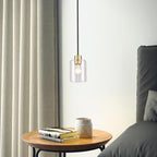 Modern 3 Pack Black Gold Pendant Lights for Kitchen Island, Brushed Brass Modern Hanging Light with Clear Glass Shade, Adjustable Metal Rod Pendant Lighting for Dining Room, Living Room, Bar, Entryway - color: Black+brass 3PK
