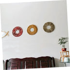 Cabilock Scandinavian Home Decor Round Wall Mirror Boho Style Tassel Woven Handmade Wall Art