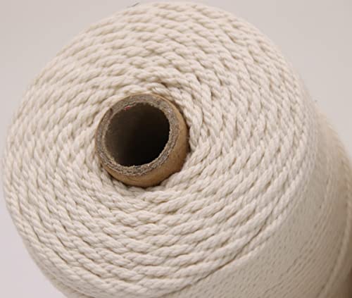 Cotton Macrame Cord 2mm 220yards Natural Colored Macrame Supplies, Soft Craft Cotton Rope for Plant Hanger Wall Hanger Dreamcatcher (Beige) - color: Beige, size: 2mmx220Yards