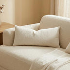 14x36 Inch Long Lumbar Cover Lumbar Pillow Cover Textured Boucle Throw Pillow Covers Breathable Cushion Case Rectangle Pillow Cases for Couch Sofa Chair Bed Home Decor Indoor Outdoor Cream