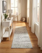 Rugs.com - Angelica Rug – 6 Ft Runner Gray Easy-Clean Rug – Ideal for Hallways, Kitchens, and Entryways - color: Grey, size: 2' x 6' (Runner)