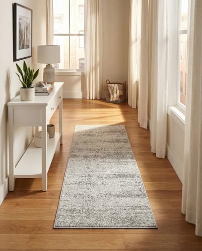 Rugs.com - Angelica Rug – 6 Ft Runner Gray Easy-Clean Rug – Ideal for Hallways, Kitchens, and Entryways - color: Grey, size: 2' x 6' (Runner)