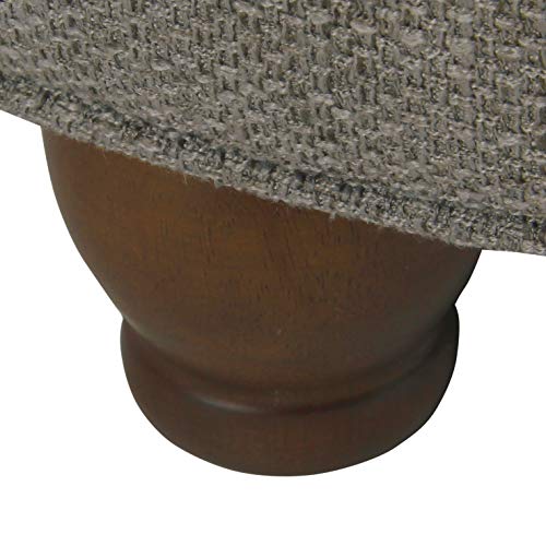 HomePop 25" Button Tufted Round Storage Ottoman - Dark Gray - color: Dark Gray