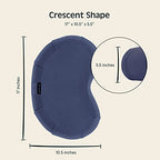 Retrospec Sedona Zafu Meditation Cushion with Buckwheat Hull Fill - Adjustable Yoga & Pilates Equipment Support - 17in Crescent Cotton Cover - color: Midnight, size: 1 Count (Pack of 1)