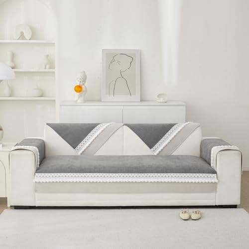 VClife Modern Couch Cover, Non Slip Dog Sofa Cover, Gray, 35.4" x 63" | Pet-friendly Sofa Covers, Scratch-resistant, Waterproof, Non Slip That Stay Firmly In Place, Durable and Machine Washable - color: 01# Gray, size: 35.4" x 63"