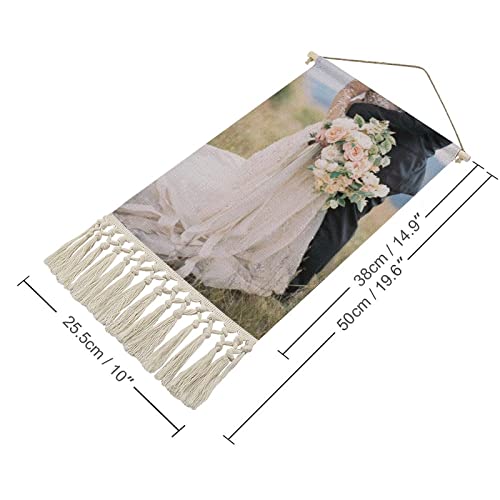 GUANGSHACORA Custom Cotton and Linen Hanging Wall Art Poster with Picture Text Painting Scroll Poster for Home Decor