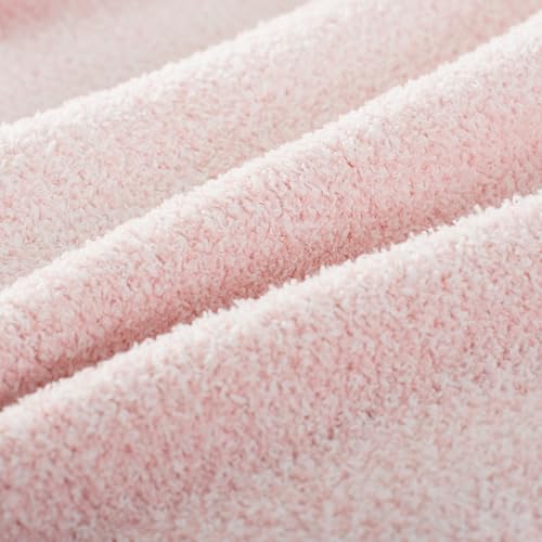 Carriediosa Heather Throw Blanket 60" X 80" Twin, 400GSM Ultra Soft Microfiber Fuzzy Fluffy Reversible Knitted Blankets Cozy Plush Lightweight and Warm Fall Throws for Couch, Bed, Sofa, Dusty Pink - color: Heather - Dusty Pink, size: 60" X 80"