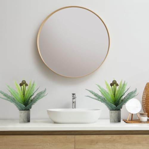FAVOWREATH 2 Pack Small Fake Plants Potted Artificial Plants Indoor for Home Decor Office Room Farmhouse Indoor Table Bathroom Decor - color: Green.