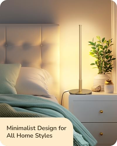 EDISHINE LED Table Lamp, Stepless Dimmable Bedside Lamp with 3 Color Temperature, Modern Nightstand Lamp, Upgraded Desk Lamps for Bedroom, Living Room, Corner, Gift, Metal Finish, Gold, 6W - color: Gold
