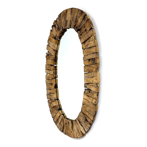 Rutledge & King Wall Mirror - Rustic Oval Mirror - Decorative Circle Mirrors for Bathrooms, Living Rooms, and Bedrooms (1 Pack, Bayshore - Extra Large) - color: Bayshore - Extra Large