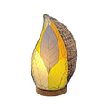 Eangee Home Design Leaflet Table Lamp Multi Shade Made of Real Cocoa Leaves 5 Inches Length x 7 Inches Width x 14 Inches Height (647 t m) - color: Multicolor