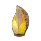 Eangee Home Design Leaflet Table Lamp Multi Shade Made of Real Cocoa Leaves 5 Inches Length x 7 Inches Width x 14 Inches Height (647 t m) - color: Multicolor