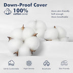 28x28 Pillow Inserts, Set of 2 Down Alternative Throw Pillows Insert for Bed, Sofa & Couch, Ultra Soft Fluffy Sleeping Pillow with 100% Cotton Cover - size: 28x28 Inch
