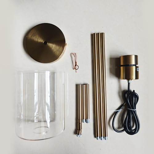 Brass Pendant Lights Kitchen Island - Gold Clear Glass Pendant Light Fixture Multiple Stems Rods 3 Units 12 Inch 3 Units 4 Inch (3 Pack Brass) - color: Brass rod 3PK