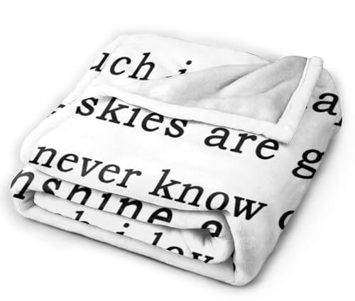 HGOD DESIGNS You are My Sunshine My only Sunshine You Make me Happy I Love You Please Dont take My Sunshine Away Blanket Throw Blanket Soft Comfortable for Sofa Chair Bed Office 40"x50" - color: Happiness Quote, size: 40x50 inch