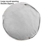 Asuprui Pouf Ottoman Unstuffed Round Poof Seat Foot Stool Ottoman Foot Rest No Filler 20x20x12 Inches Fuzzy Chair Floor Pouf Storage for Living Room Bedroom Coffee - color: Coffee