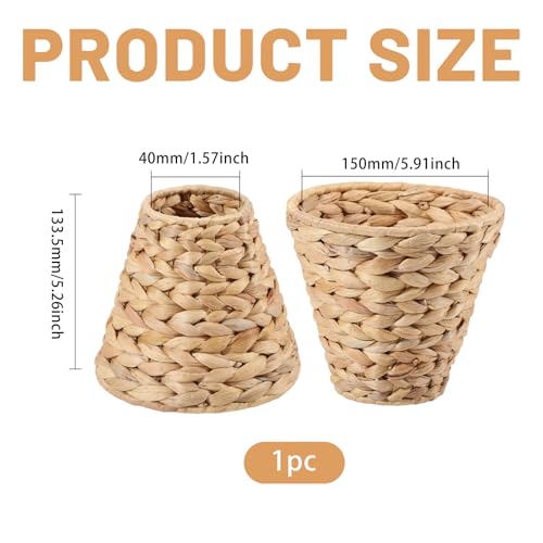 Clip-On Chandelier Lamp Shades Cone Horsetail Lamp Shades Replacement Clip on Lamp Shade for Floor Lamp Pendant Light Wall Sconces, Light Wood - color: Light Wood