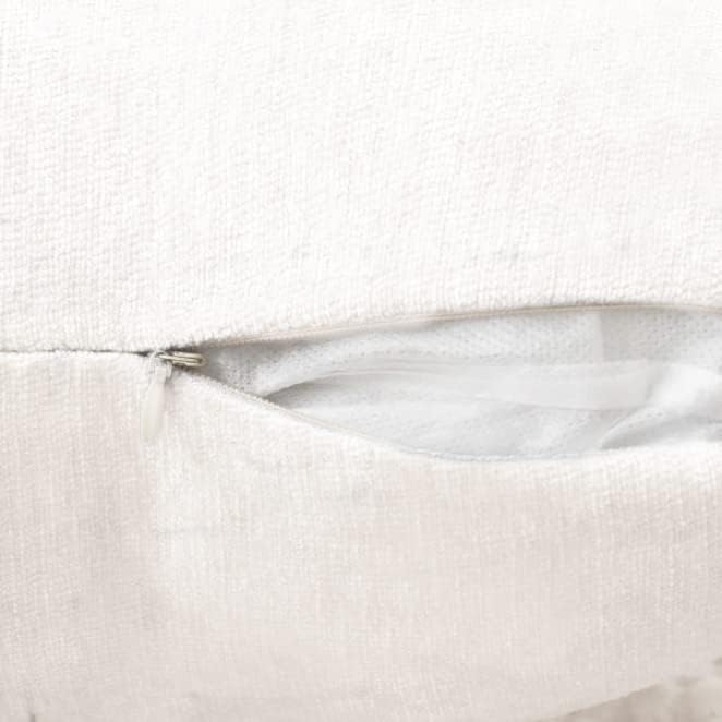 IKATYARN 18 x 18 Inches Geometric Tufted Chenille Throw Pillow Cover, Boho Modern Decorative Cushion Case, Farmhouse Pillowcase for Couch Sofa Bedroom Living Room, Tan Charcoal White