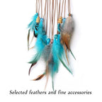 MEXIDAWN DIY Feather Dream Catcher Kits Turquoise Wall Hanging Boho Decor Handmade Dream Catcher for Adults，Round - style: Round*1