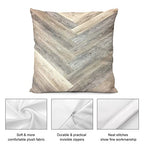 Caramel Brown Grey Beige Farmhouse Barn Wood Throw Pillow Covers Cozy Square Throw Pillowcases Home Decorative for Bed Couch Sofa Living Room Cushion Cover 18"X18"